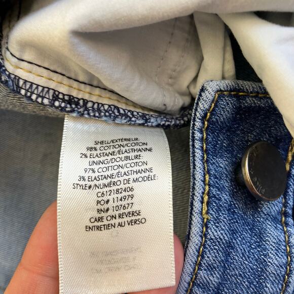 Alice + Olivia Sz 29 Joana Paint Splatter Skinny Jeans Stretch Pockets Zipper - Picture 5 of 16